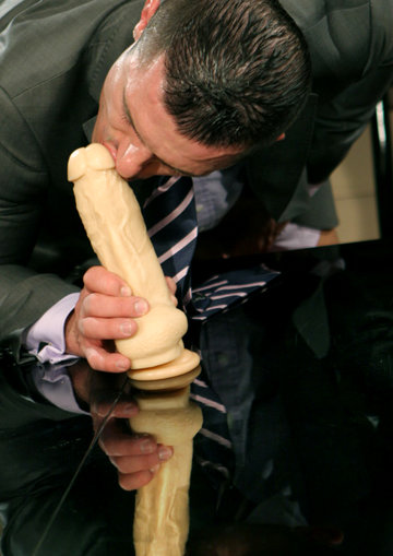 Hunk play with a huge toy